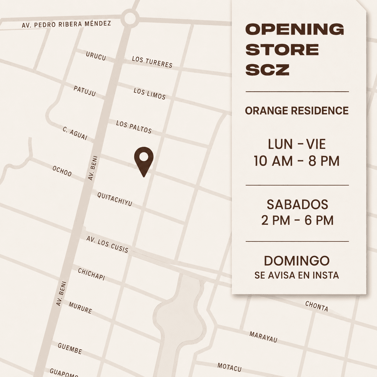 Ubicación de la tienda